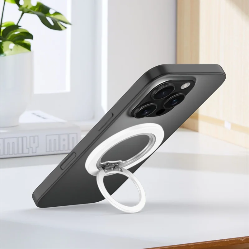 360°Rotation Magnetic Phone Holder Finger Grip Kickstand Car Bracket For iPhone 17 15 16 14 13 12 Pro Max for Magsafe Case Stand