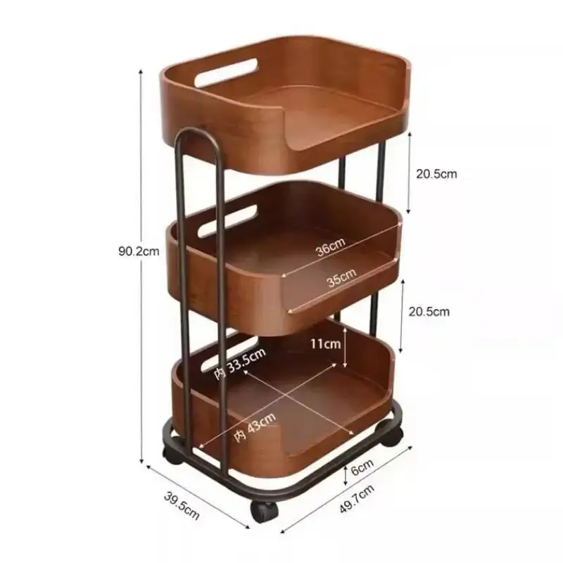 سيارة مساعدة صالون تجميل الأثاث عربة تصفيف الشعر عربة التجميل مساعد المتصيدون عجلات لوحة سميكة تصميم بسيط #6