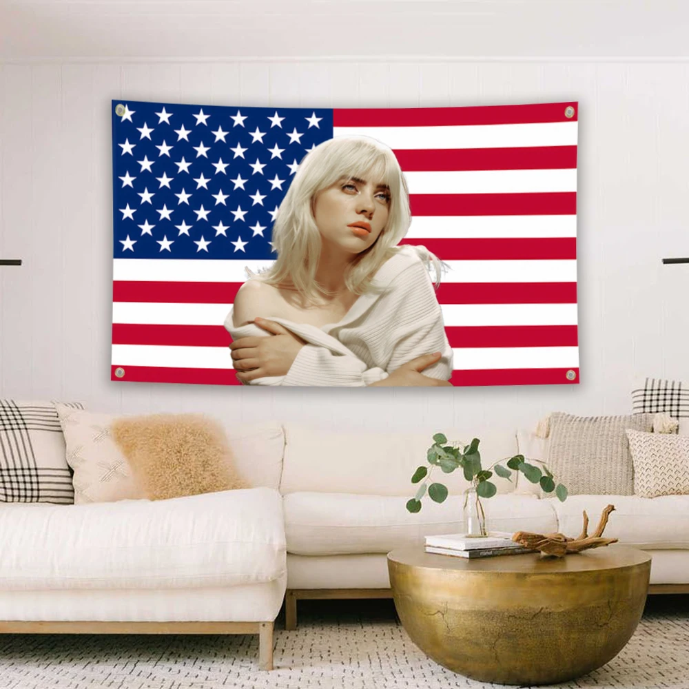 3x5ft 2x3ft العلم المغني البوب الأمريكي أسر من أي وقت مضى ديكور غرفة الموسيقى اختراق مزدوج للديكور