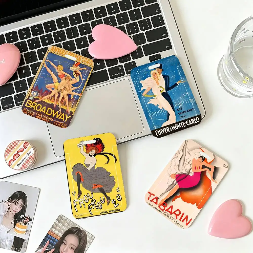 1pc France Theatre Entertainment ID Card Sleeve School Card Access ID Card Bus Meal Card Protective Sleeve Easy Push