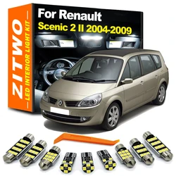 ZITWO 16Pcs Canbus Error Free LED Interior Light Bulb Kit For Renault Scenic Grand Scenic 2 II MK2 2004 2005 2006 2007 2008 2009