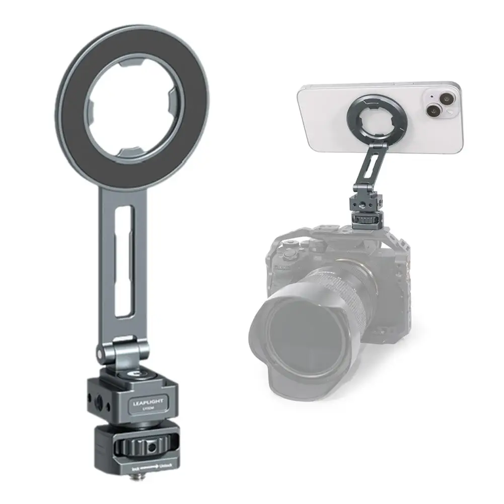 

Магнитный держатель телефона с холодным башмаком / крепление для штатива для телефона с винтовым отверстием 1/4 дюйма для монитора камеры D2q5