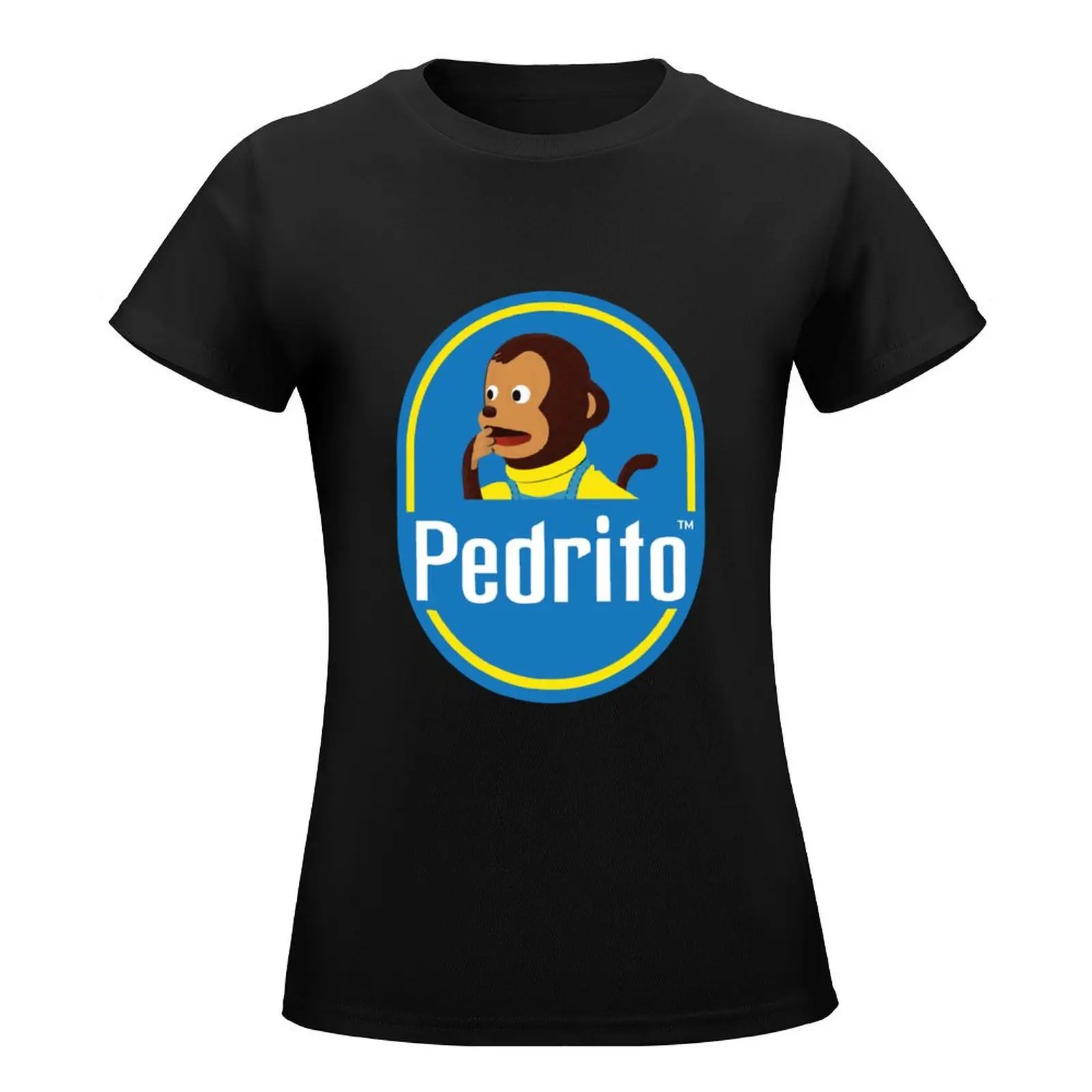 Pedro - Pedrito Surprised / Shocked Monkey Meme Banana Sticker Illustration T-Shirt oversized female T-shirts for Women