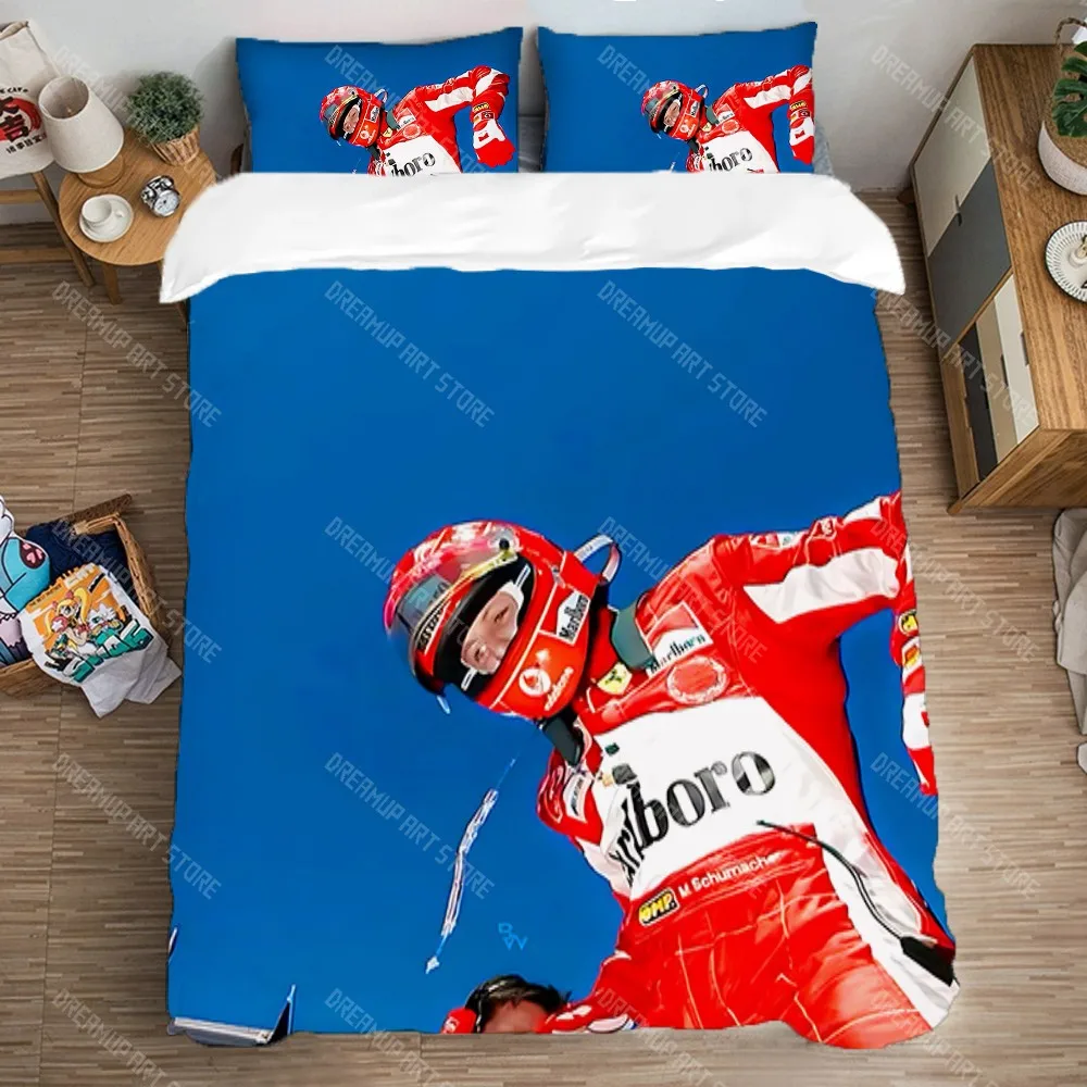 

Комплект постельного белья двойного размера, художественный пододеяльник, комплекты одеял для кровати Queen, модные наволочки M-Michael SchumacherES, льняное одеяло для дома