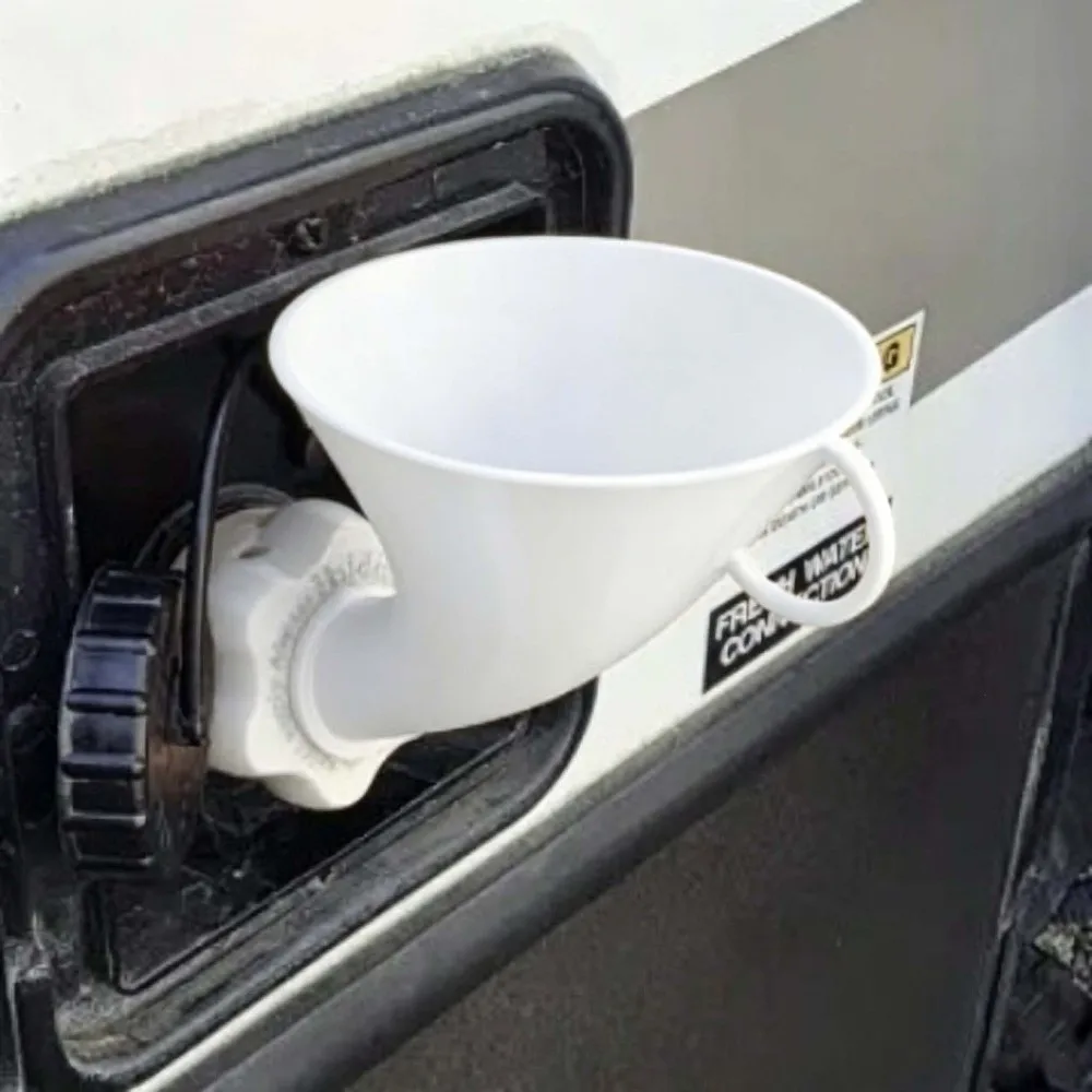 Universal Adapter RV Fresh Water Tank Funnel Fresh Water Tank Portable Design Universal Water Inlet Adapter Durable