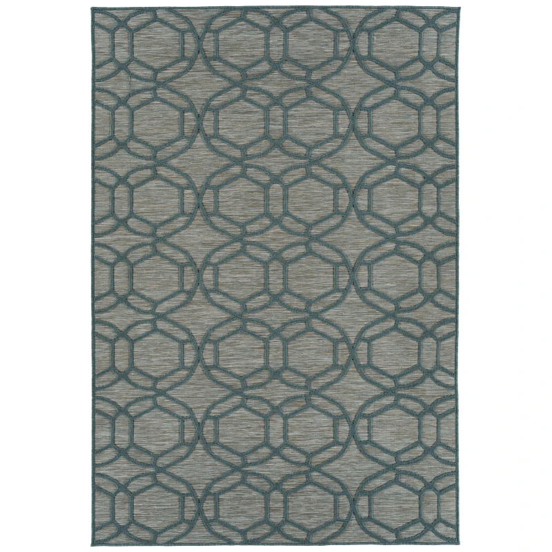 Contemporary, Transitional, Geometric, Textured, High-Low Cut & Loop 2' x 6' Runner
