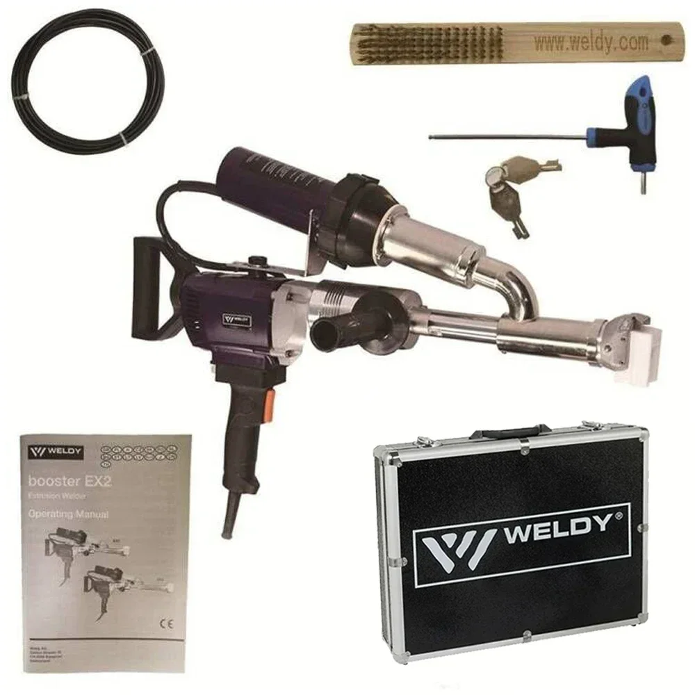 WELDY 3400W Handheld Plastic Extrusion Welding Machine EX3 Hot Air Plastic Welder Gun Vinyl Welding Extruder Welder