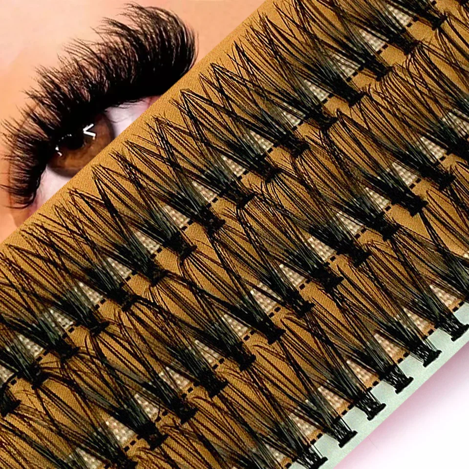 Cluster Eyelashes Kit ห้ารูปแบบขนตาเดี่ยว Clustered จําลองขนตาธรรมชาติ DIY ความหนาและความยาว
