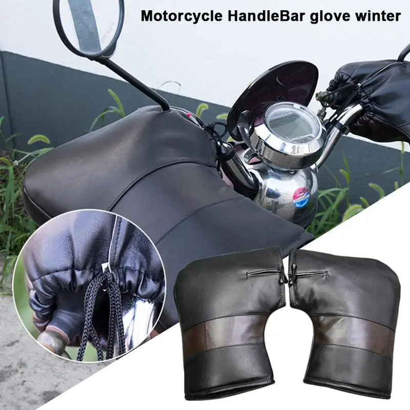 Motorcycle Winter Handlebar Gloves Waterproof Windproof Cycling Skiing Mitten Muffs Snowmobile Handlebar Warm Bike Riding Gloves