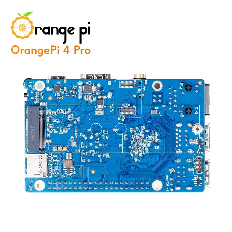 Orange Pi 4Pro 2GB/6GB/8GB/12GB LPDDR5 Dev Board Allwinner A733 Chip 3Tops NPU Wi-Fi6.0 + BT5.4 M.2 M-Key Slot Board Computer