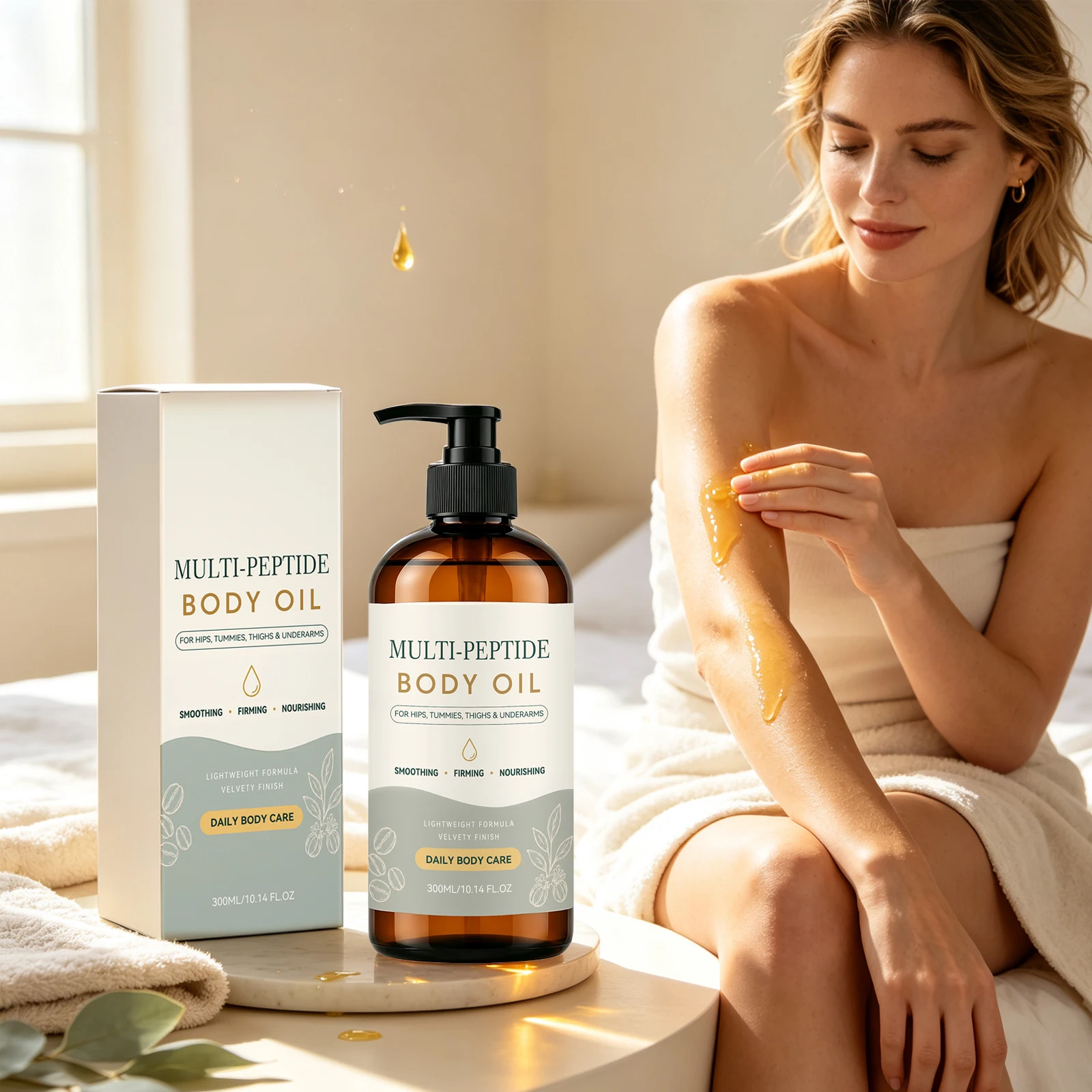 Firming Body Oil Gently Moisturizes Refreshing Non Greasy Boost Skin Elasticity Glow Soothe Skin Nourish Skin Texture Body Care