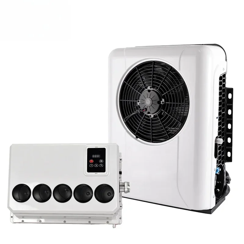 Parking Air Conditioner, 12V 24V DC Powered, Electric Cooling System, for Truck RV Camper Van Trailer, Universal Silent AC Unit