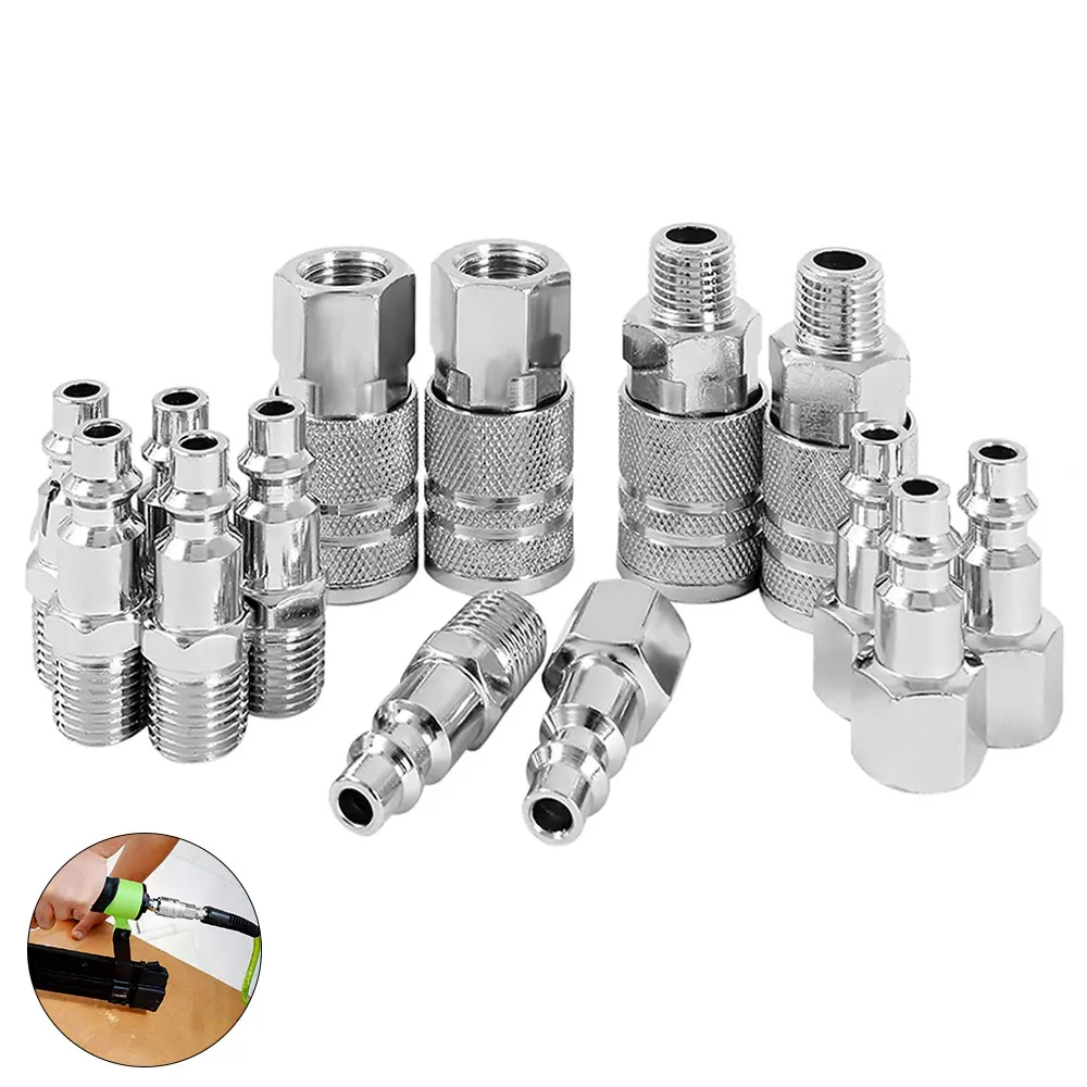 14pcs kov rychlý couplings BSP vzduch linky šroubení euros 1/4