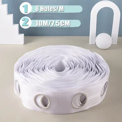 10M/15M Curtain Perforated Cloth with Textile Belt Roman Loop Thickened Textile Belt Accessories with Round Eyelet Rings
