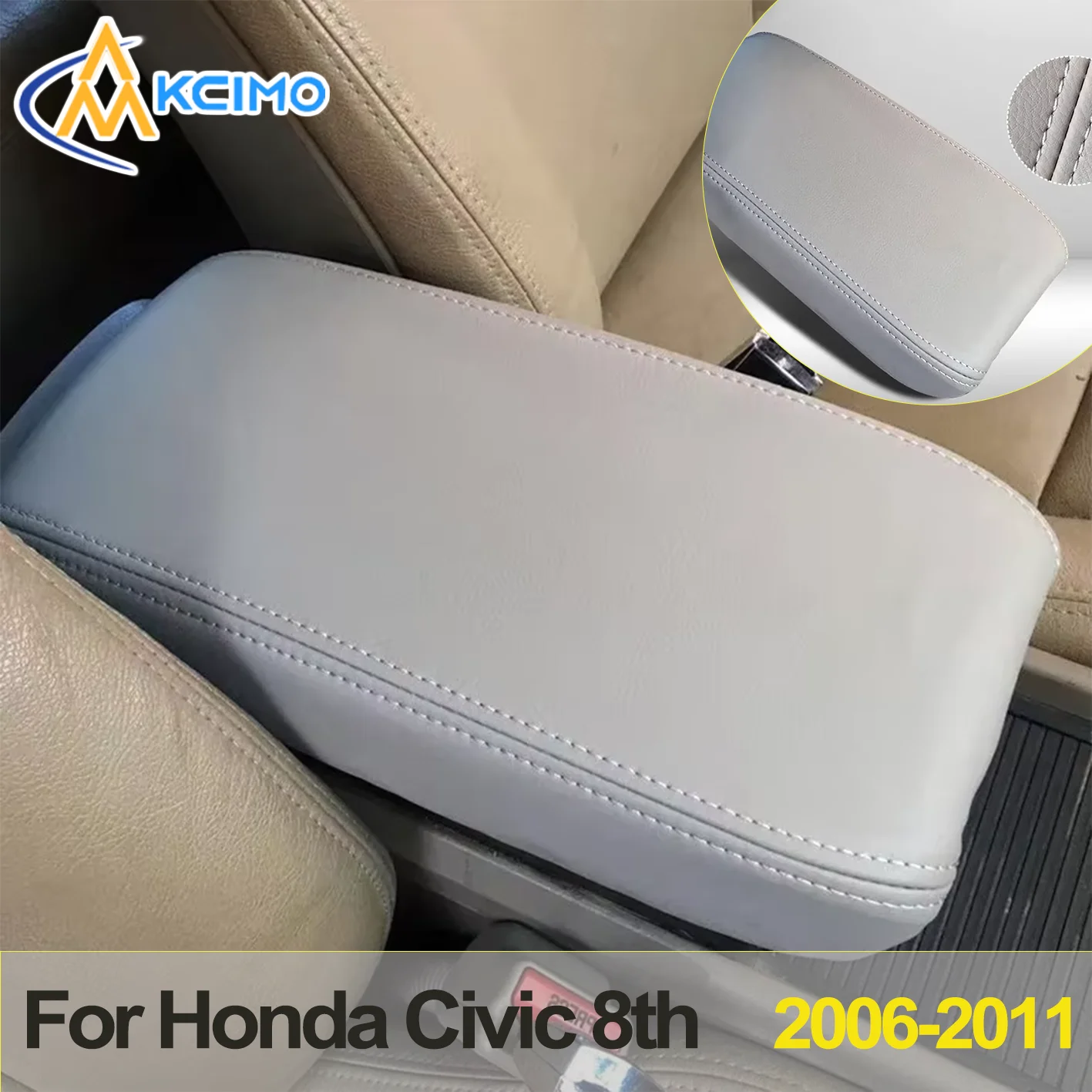 

Premium Car Armrest Box Center Console Lid Armrest Cover Microfiber PU Leather Cover For Honda Civic 8th Gen Sedan 2006 - 2011