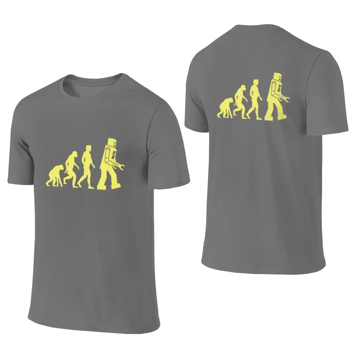 Sheldon Robot Evolution Comfortable Reversible T-shirt Artistic Boy Anti-Static Shirt
