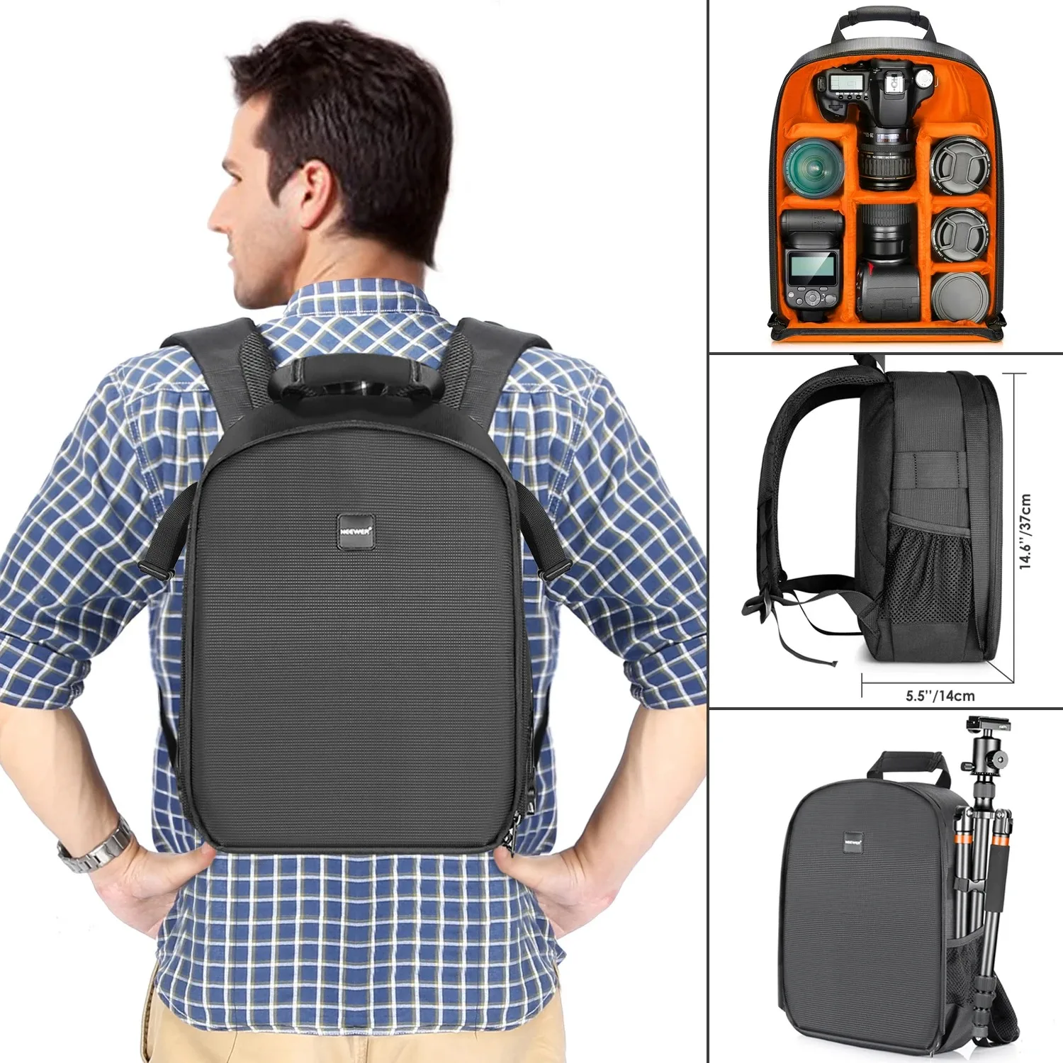 Waterproof Shockproof Camera Backpack Bag for Photographers Small Camera Insert Case for DSLR Photographers' Accessories