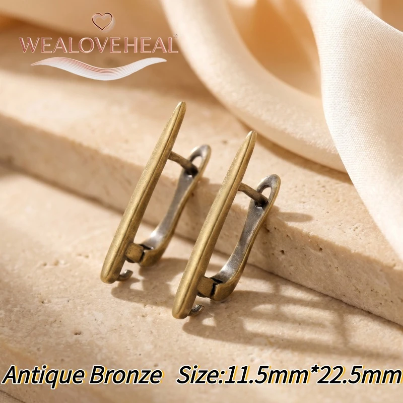 schmuckherstellung zubehör，Vintage Messing-Ohrringhaken, Antik-Bronze und Antik-Kupfer Ohrhaken für DIY-Schmuckherstellung, Ohrring-Zubehör – Detail 27
