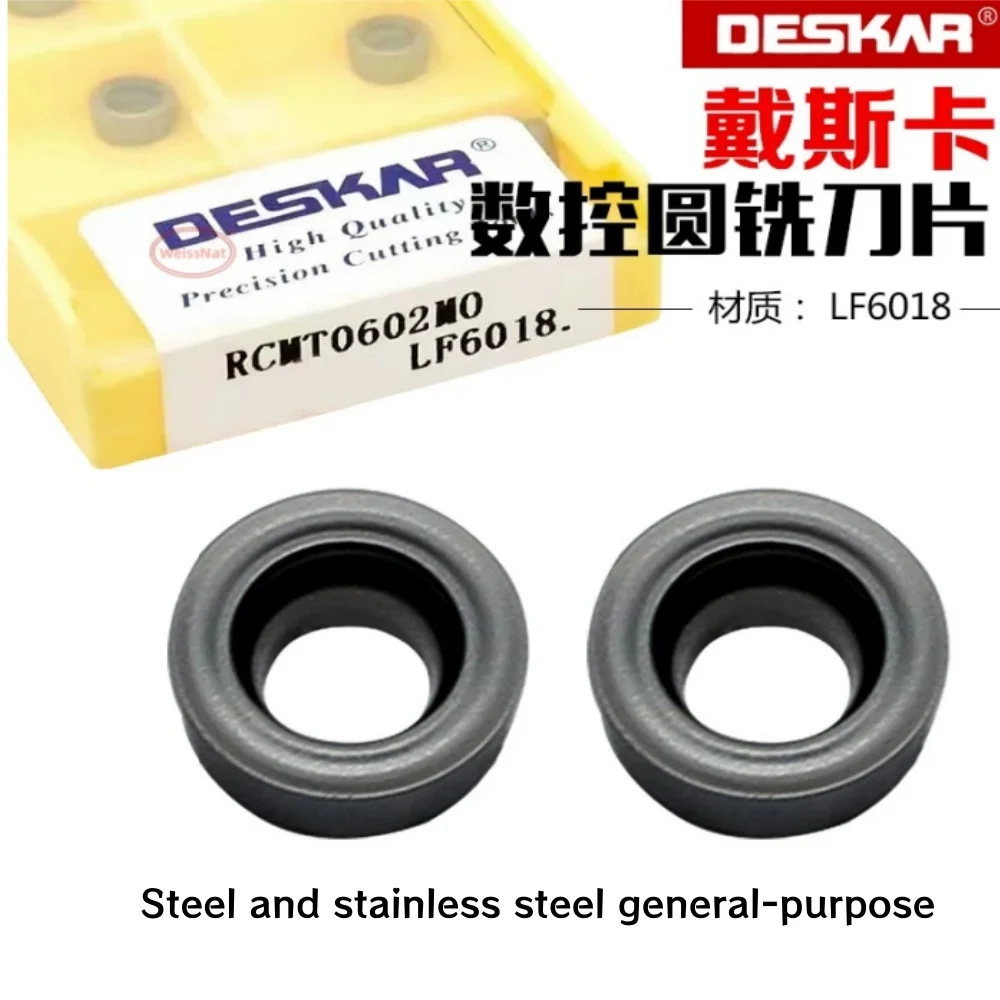 DESKAR RCMT0602MO RDMW10T3MO-TT RPMT08T2MOE-JS RDMT1204MO-MQ RPMT10T3MOE-JS LF6018 Carbide Inserts RCMT RDMW RPMT Milling Insert