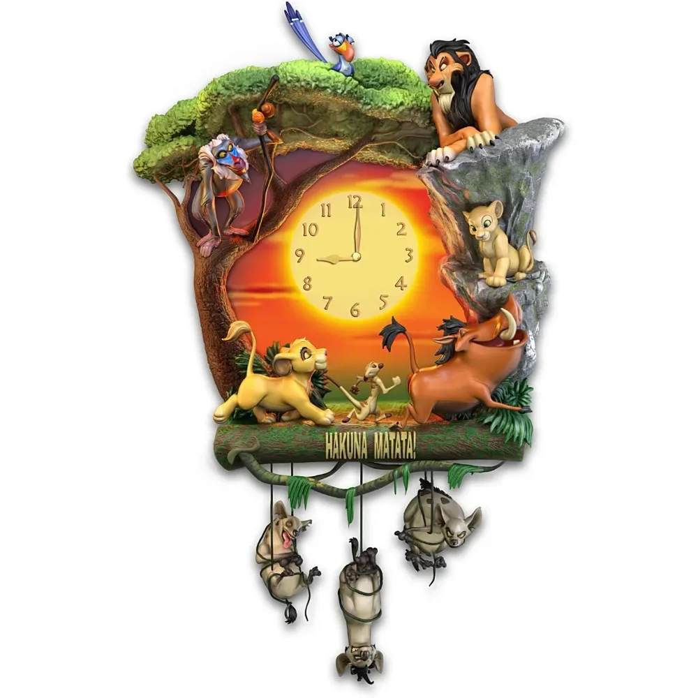 

The Hakuna Matata Day-to-Night Sculptural Wall Clock