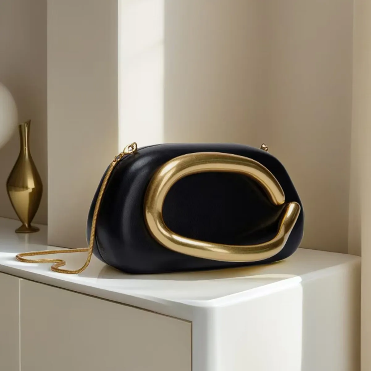 حقيبة صندوق سهرة نسائية براقة 2025، حقيبة يد معدنية من حجر الراين المتلألئ، حقيبة كتف عصرية لتاريخ الحفلات #2