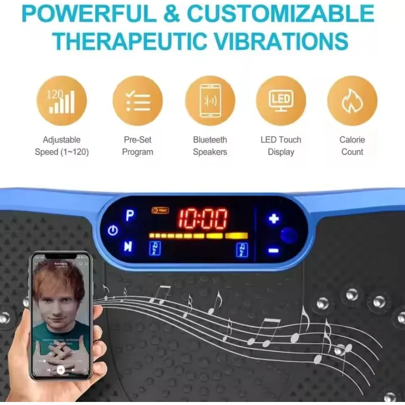 Home Fitness Body Slimming Vibrating Massage Plate 4D Whole Body Power Vertical Vibration Plate Exercise Machine