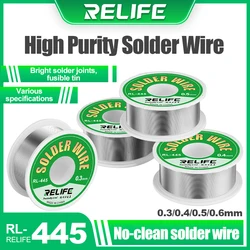 RL-445 RELIFE 0.3/0.4/0.5/0.6mm drut lutowniczy o wysokiej czystości rdzeń żywiczny cyna do lutowania różnych lutowanie elektroniczne odważników spawalniczych 25g