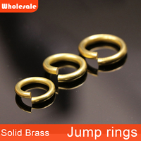 20/50/100pcs Solid Brass  Jump Rings Split Jump Ring Open O Ring Connector for Diy Jewelry Making Findings Accessories Supplies