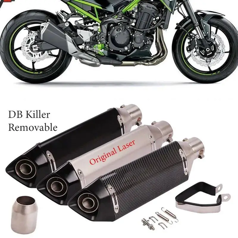 

38-51MM Universal Motorcycle Exhaust Pipe Escape Moto Muffler DB Killer For MT07 MT09 KTM390 CBR500 NINJA250 NINJA400 Z900