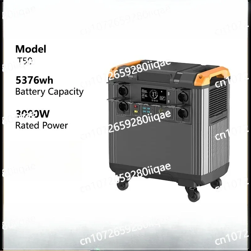3000W Portable Power Stations 5376wh Outdoor Camping Lifepo4 Battery Wireless AC Type-c USB Solar Generator 200W Solar Panel