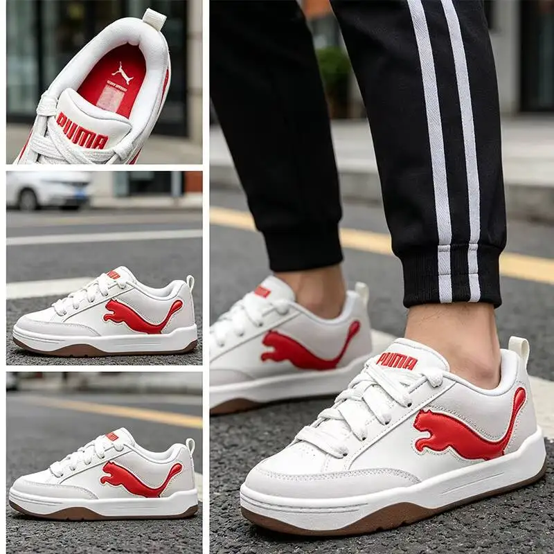 PUMA Park Unisex Cartoon Big Logo Retro Chunky Bread Shoes Gum Bottom Couple Casual Skate Trainers 395022-09