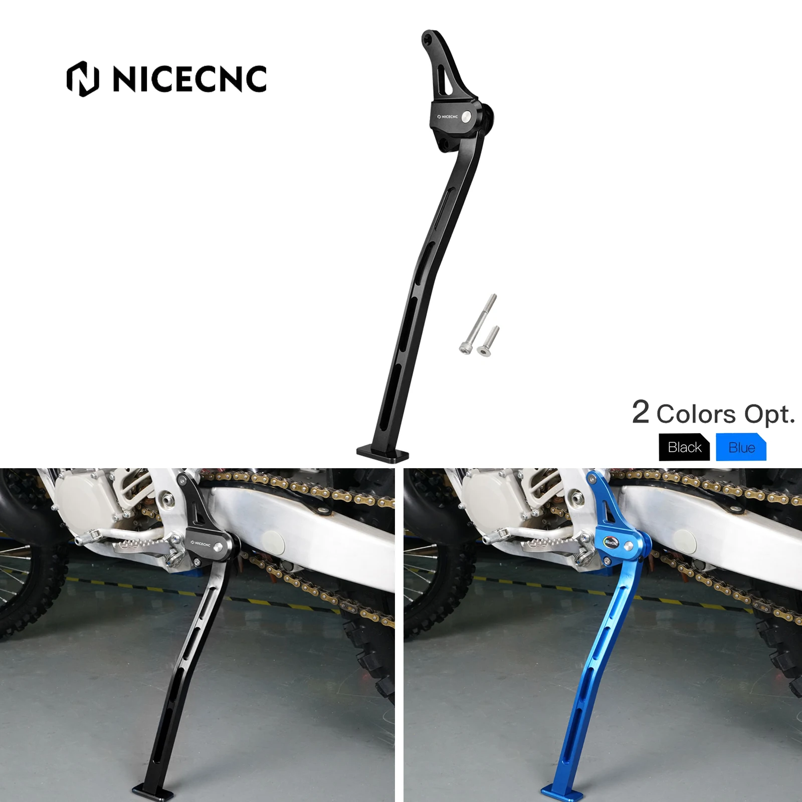 

NICECNC For Yamaha YZ250 2005-2025 2024 YZ125 2005-2022 YZ 125 250 Motorcycle Kickstand Kick Side Stand Parking Bracket Aluminum