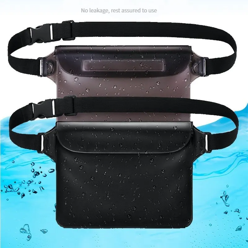 Waterproof Swimming Bag Underwater Mobile Phone Case Cover Ski Drift Diving Shoulder Waist Pack for Beach Boat Sports