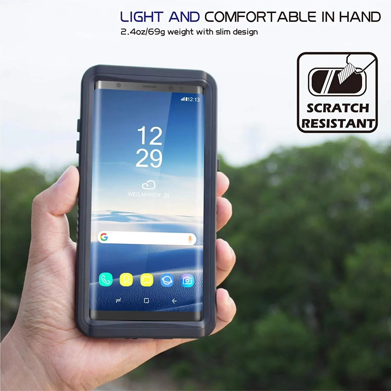 삼성 갤럭시 S25 S23 S22 S24 울트라 S20 S10 S9 S8 플러스용 방수 폰 케이스, 스크린 보호필름, 플로트 스트랩 포함