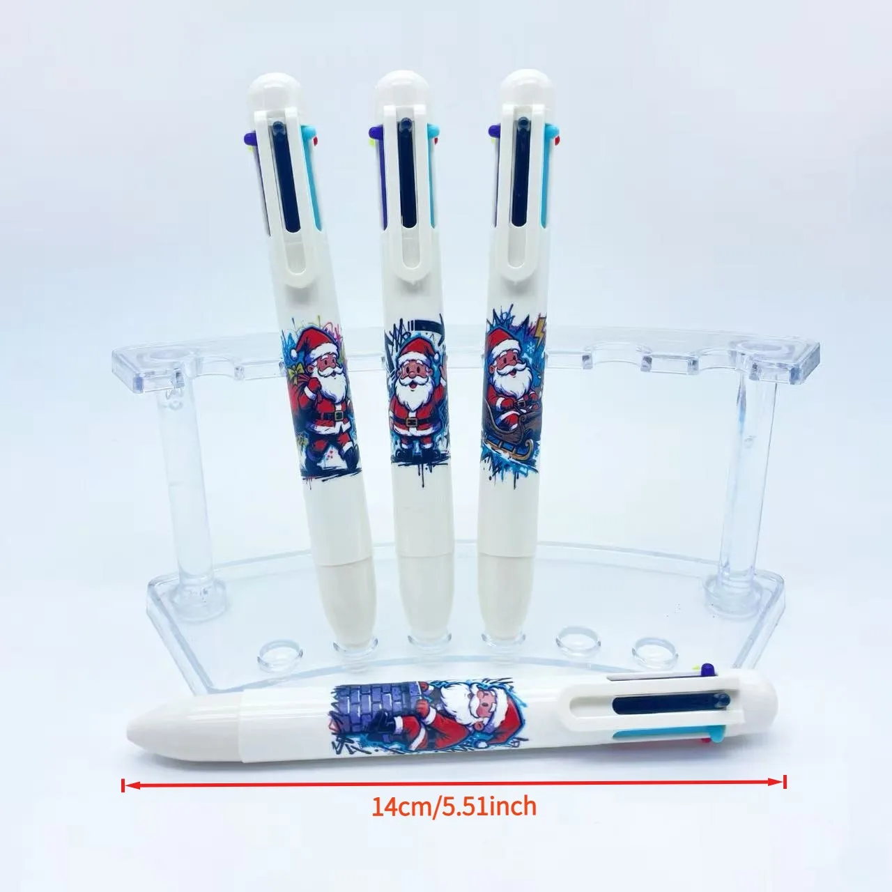 Christmas Santa Claus Fun Doodle Series Multicolor Ballpoint Pen Six Colors Combined Writing Pen Student Signature Pen