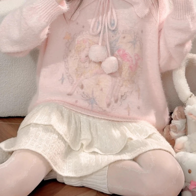 Autumn Winter New Sweet Design Plush High Waist Women's Skirt Korean Fashion Personality Versatile Irregular A-line Skirts Girl