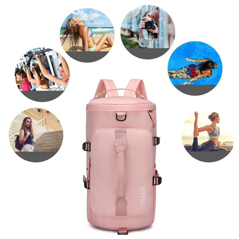 Waterproof Fitness Sport Backpack Men Women Shoulder Bag Multifunctional Sports Yoga Travel Dry Wet Separation Bag