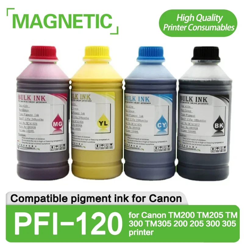 500ML / bottle PFI120 PFI 120 pigment ink for Canon TM200 TM205 TM300 TM305 200 205 300 305 printer inks