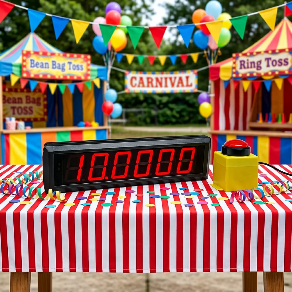 GANXIN School Party Casual Popular Games 6-level Difficulty 10 Seconds Challenge Timer with Start Stop Reset Button Control