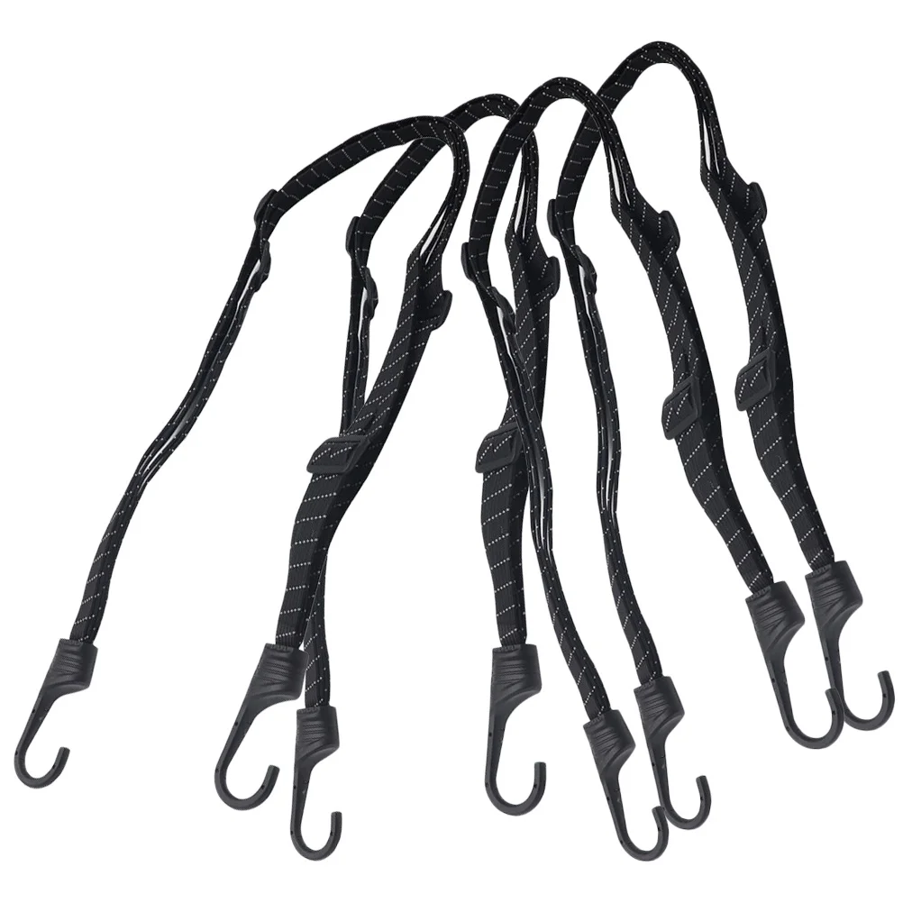

4Pcs Heavy-Duty Nylon Cord Bike Luggage Strap Cargo Adjustable Rope Hooks Outdoor Activities Storage Cargo Straps