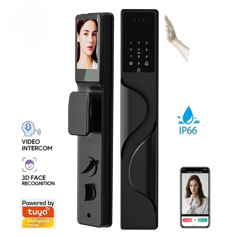 F047 WiFi Enabled Outdoor Waterproof Smart Lock Face Recognition APP Control Multi-Unlock for Aluminum/Steel/Wood Doors