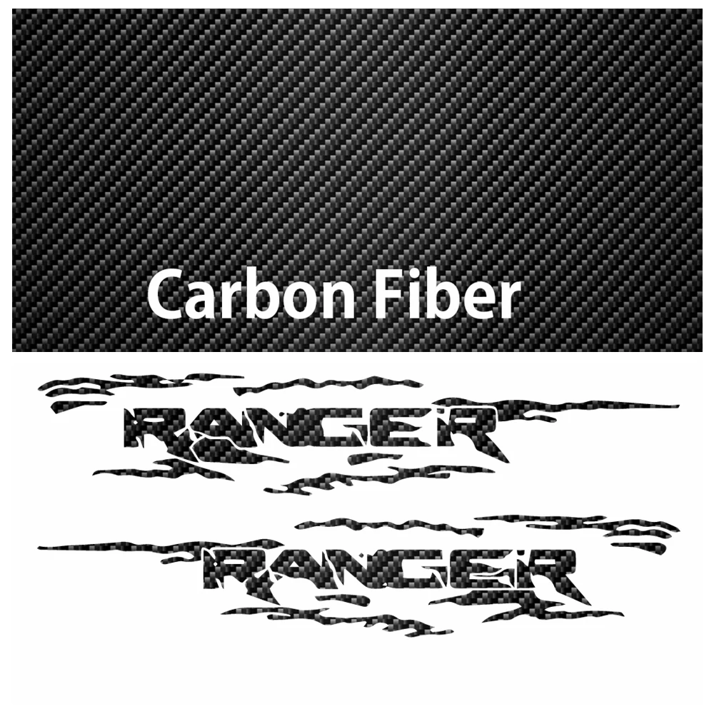2 pezzi per Ford Ranger Raptor Pickup Off Road decalcomanie Car Styling adesivi laterali per porte Auto vinile grafica Body Decor accessori Auto
