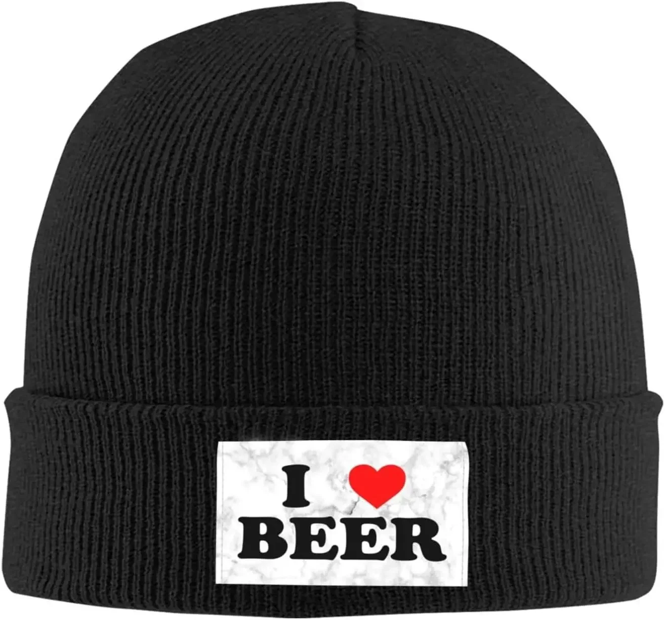 I Heart Beer Winter Beanie Hat for Men & Women - Daily Knit Cap - Warm & Soft Stylish Skull Caps for Cold Weather