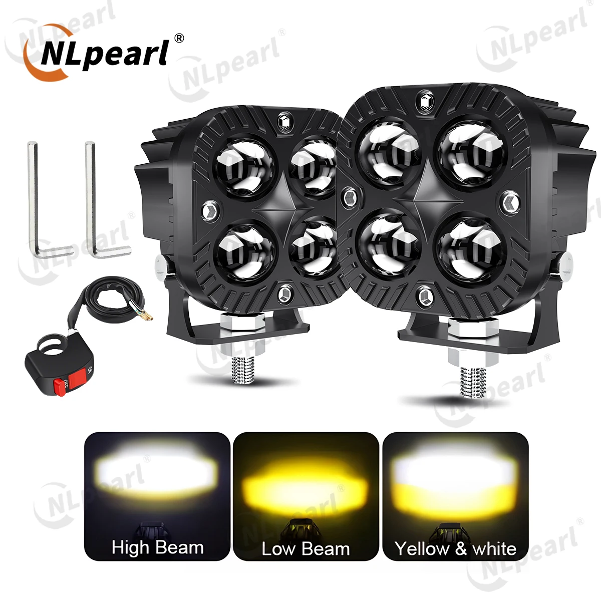 

Светодиодная линзованная фара NLpearl 3 дюйма, вспомогательная, для мотоциклов, автомобилей, грузовиков, внедорожников, UTV, 12В/24В, с ближним/дальним светом, противотуманная фара