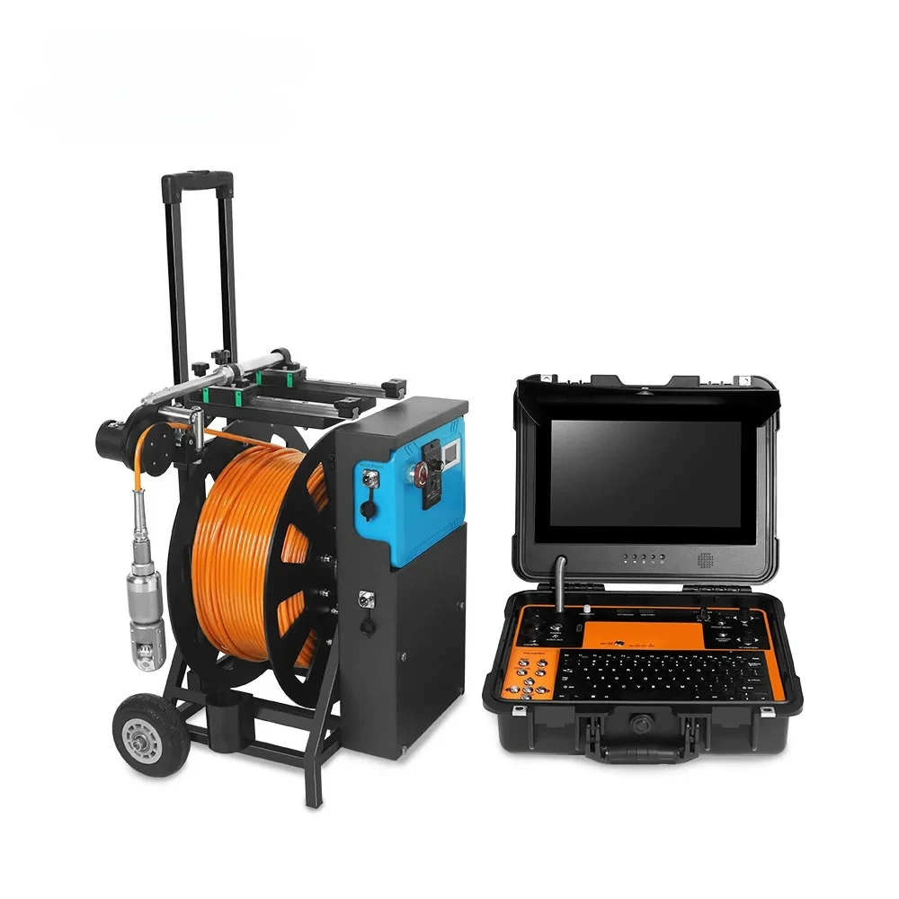 Vicam Portable  Motorized Winch Waterproof Water Well Inspection Ca mera With 360 Degree View Pan Tilt Rotate Cam era