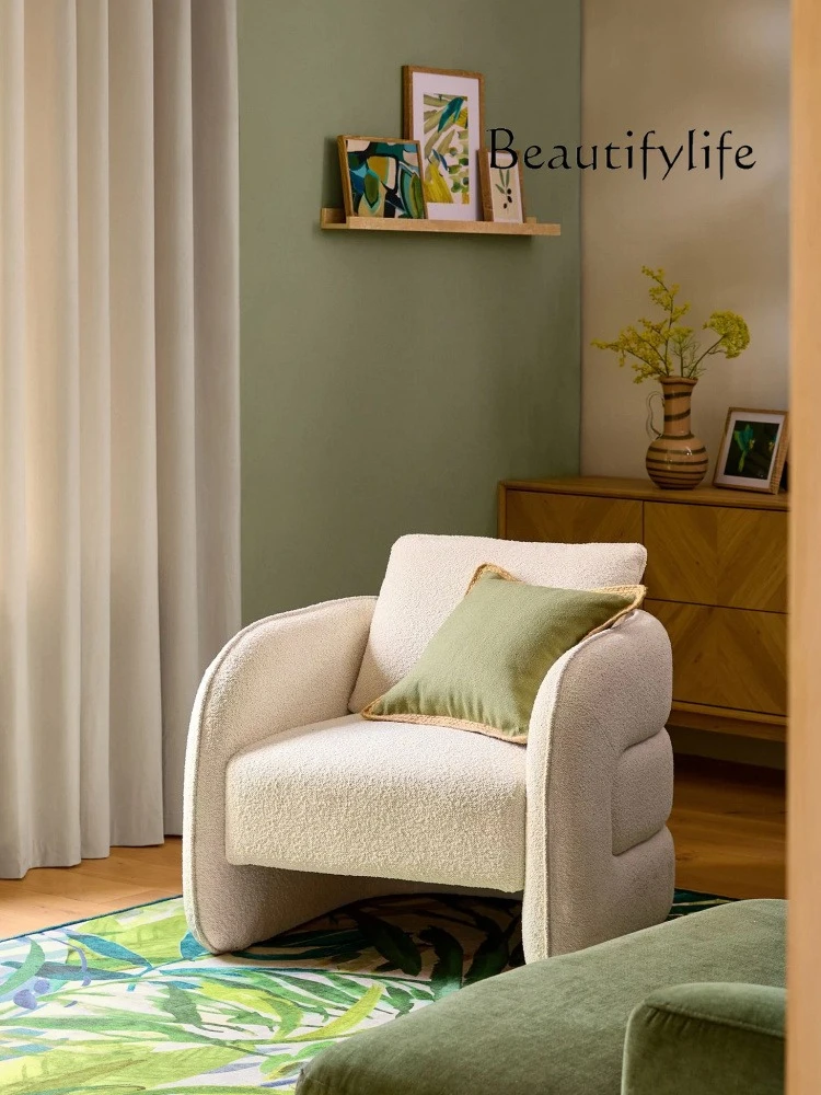 

Reception Negotiation Single Sofa French Cream Wind Single Casual Sofa Chair Modern Simple Balcony