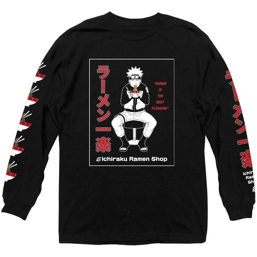 

Summer Shippuden Ichiraku Ramen Shop Long-Sleeve T-Shirt, Black 2025 New Pure Cotton T-shirt Fashion Versatile