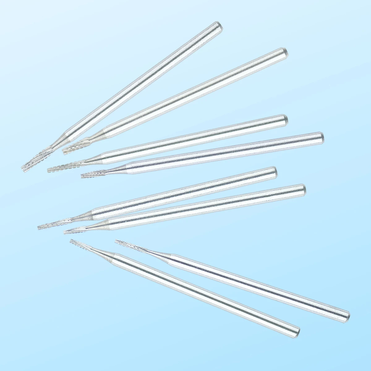 Dental Tungsten Carbide Burs Tapered Fissure Cross Cut Head Dental Strawberries HP For Straight Nose Cone Handpiece Dia2.35mm