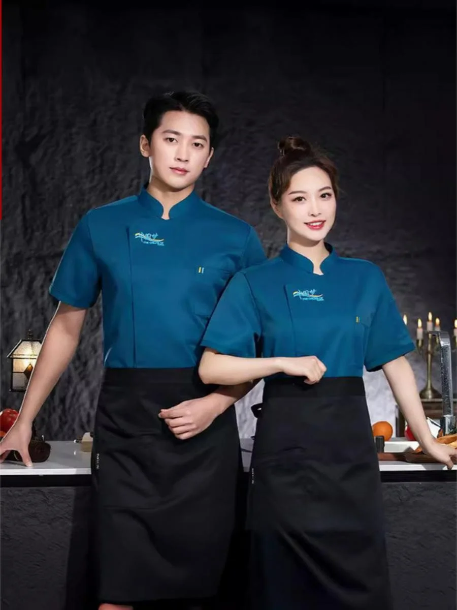 

ort Sve Chef orms Spring Summer Hotel Restaurant Kitchen Workwear Men Women Cooking Chef Clothing Moisture ng