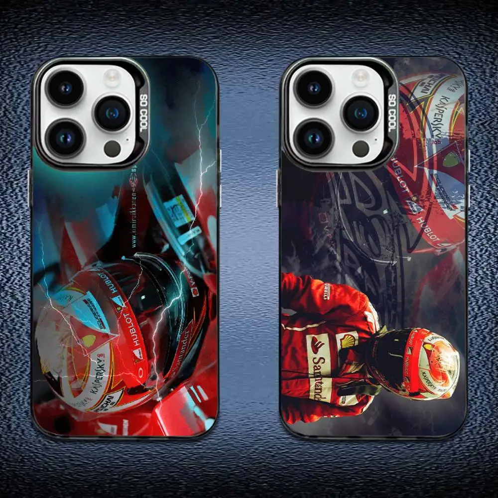 

k-Kimi r-Raikkonen Phone Case For iPhone 16,15,14,13,12,11,Mini,Pro,E,MAX Black Candy Matte Shockproof Cover